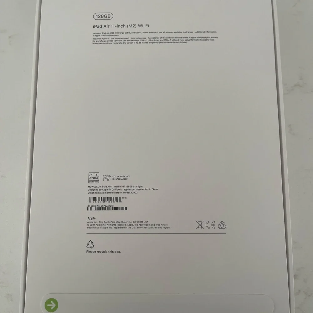 iPad Air 11inch (M2) WiFi